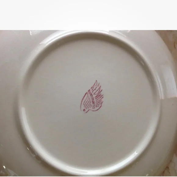 Red Wing VINTAGE 1940s Morning Glory Blue Pottery, 6pc